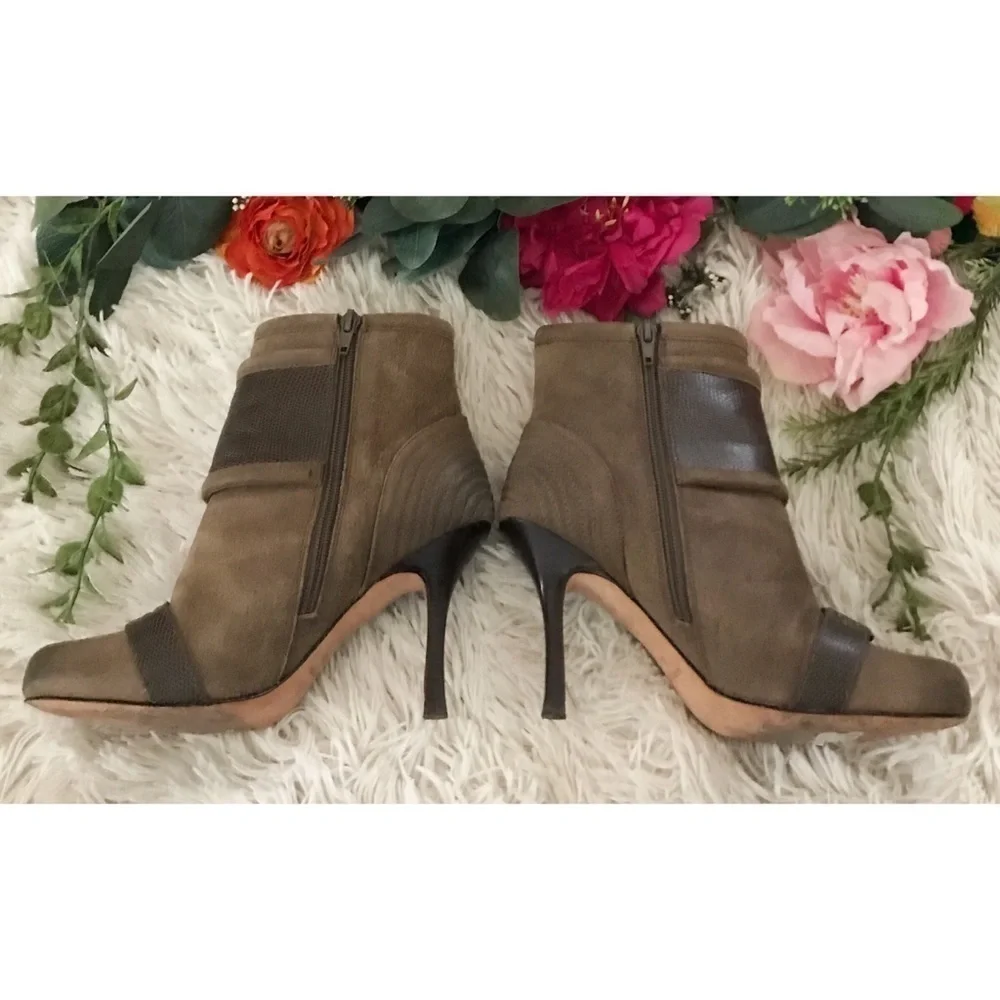 Plenty Tracy Reese Military Leather Buckle Booties​​​​​​